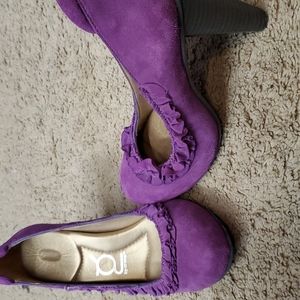 Brand New Without Box YOU by Crocs Purple Suede Pumps